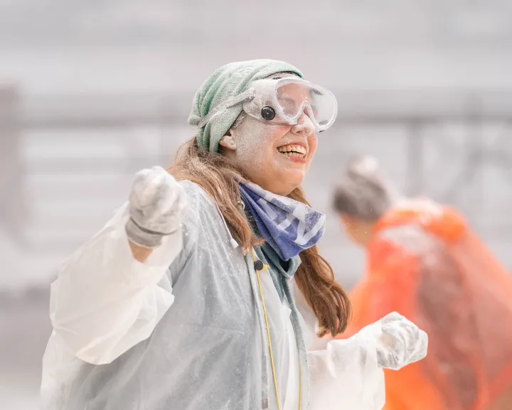 Momento festivo de una edición anterior de la Carrera Enki.